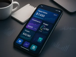Top Fintech Apps 2025 displayed on a smartphone with budgeting, investing, and payment tools on screen, symbolizing modern financial management.